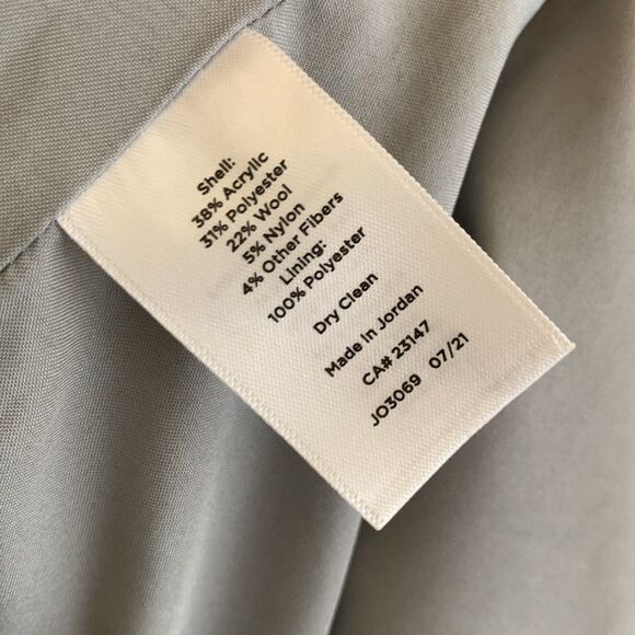 Talbots Wool Blend Blue Grey Checkered Plaid A-Line Skirt Sz 6 - Picture 6 of 6